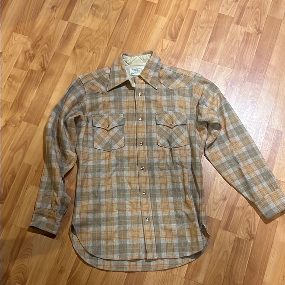 Pendleton men’s wool button up western flannel shirt
